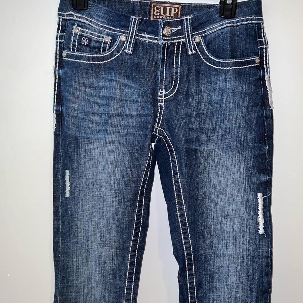Cowgirl Up Denim Jeans 27/32 Boot Cut